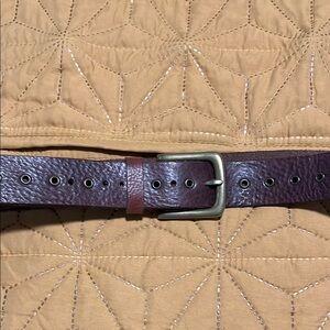 Lucky Brand Brown unisex Leather Belt with grommets